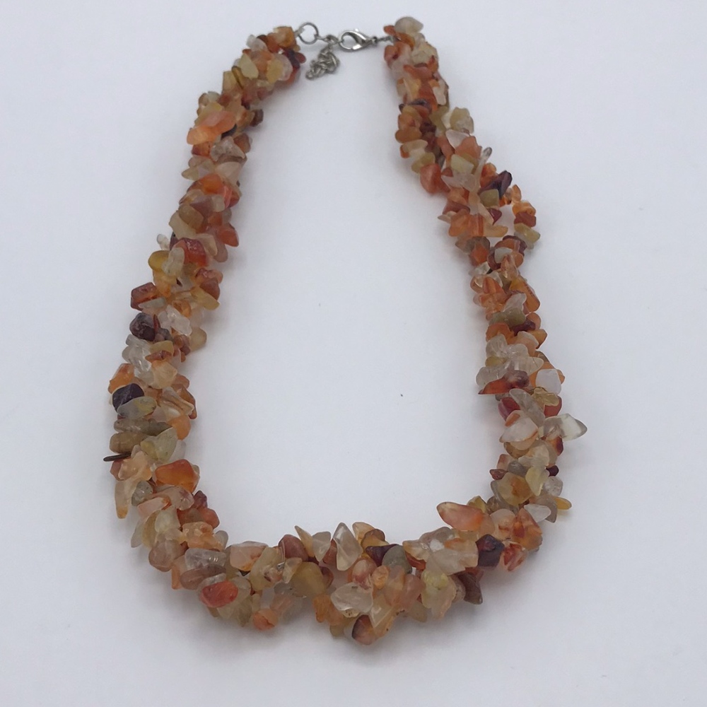 Amber stone necklace